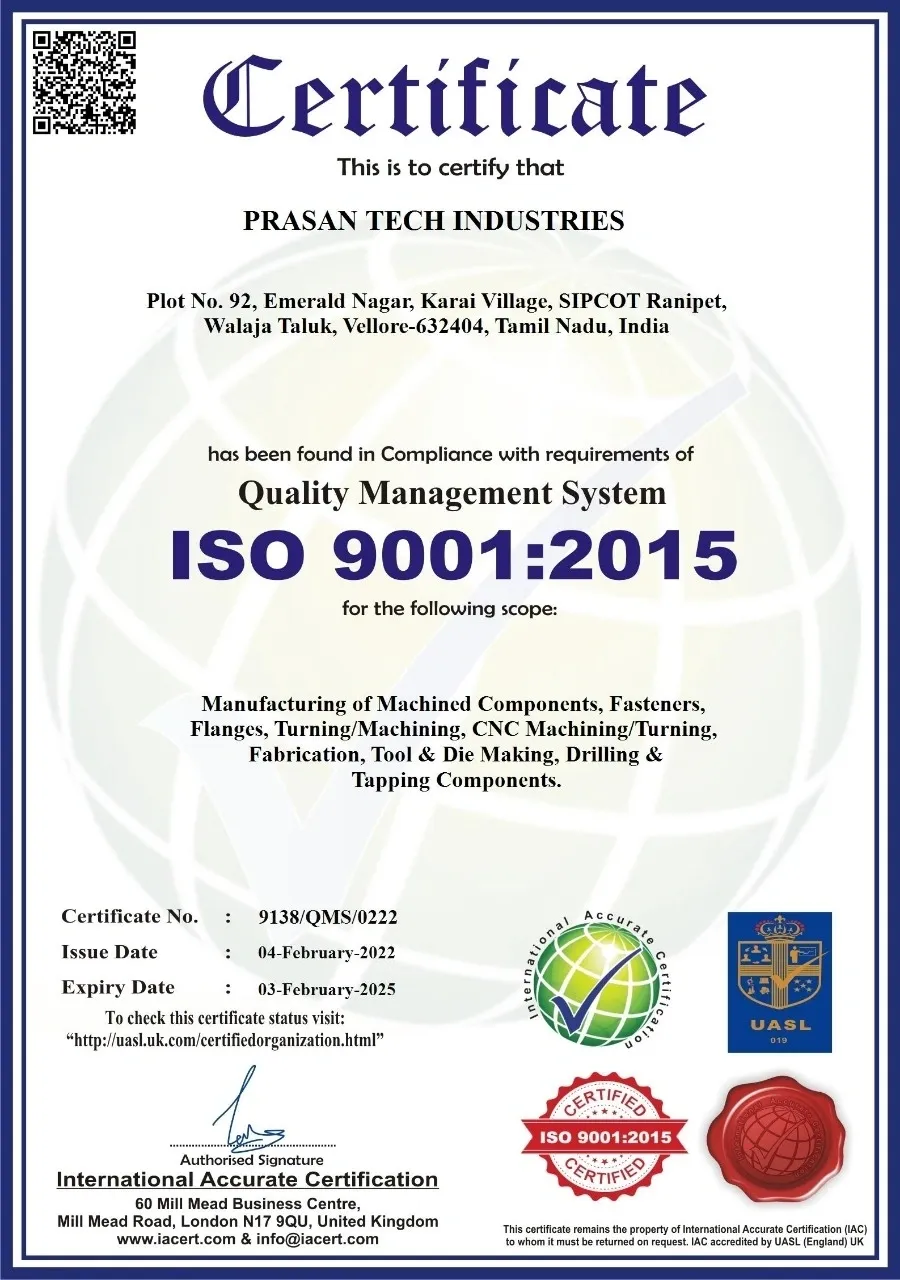 ISO 9001:2015 Certificate